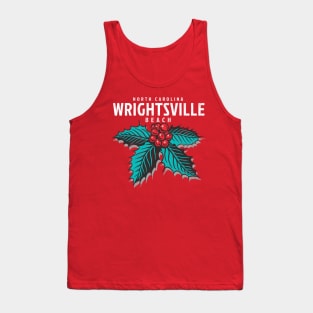 Wrightsville Beach, NC Christmas Vacationing Holiday Holly Tank Top